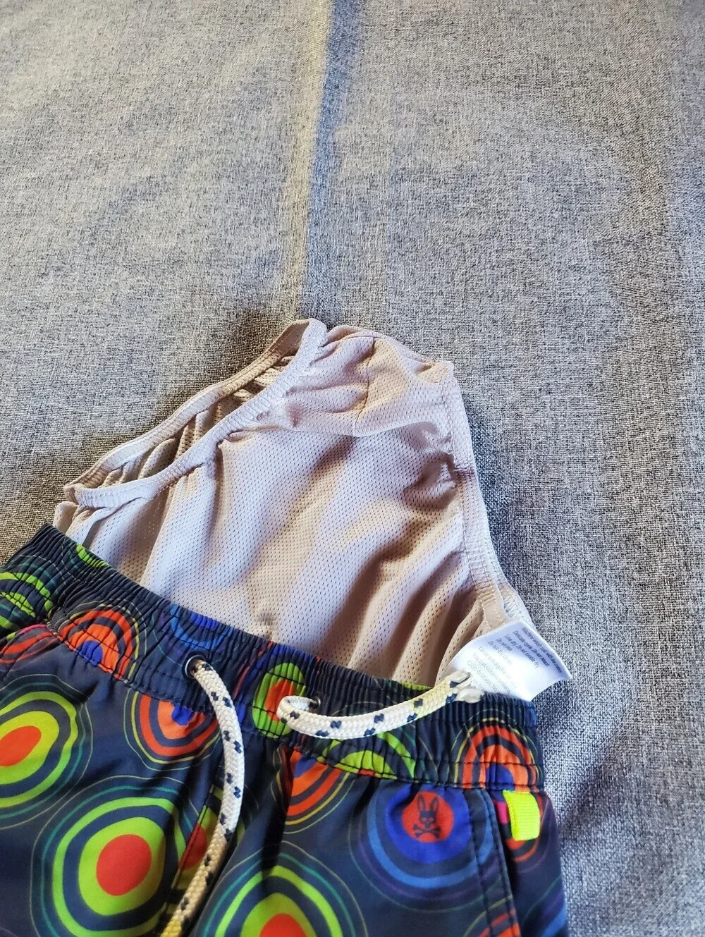 Psycho Bunny Boys Swim Trunks Multicolor Summer Beach Vacation Size 4 Mesh Lined